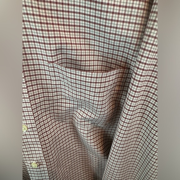 Vtg LL Bean Single Needle Tailoring Button Down Plaid Dress Shirt Sz 17-37 Mens - Picture 4 of 15